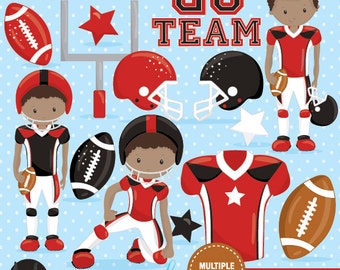 American football clipart commercial use, football vector graphics, super bowl digital clip art, digital images - CL1011