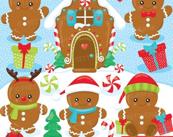 Gingerbread babies  clipart commercial use, vector graphics, digital clip art, christmas - CL930