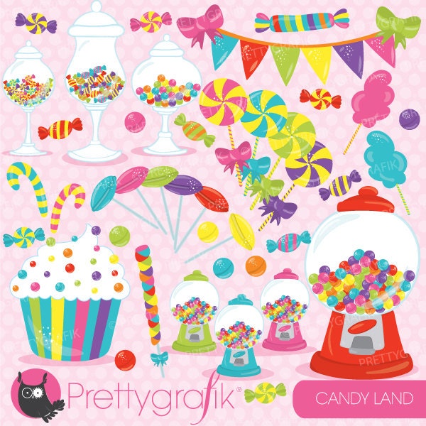 Candy clipart commercial use, candy land vector graphics, digital clip art, digital images - CL707