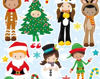 Christmas Costume, clipart, clipart commercial use,  vector graphics,  clip art, digital images - CL1406