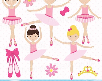 ballerina clipart commercial use, vector graphics, digital clip art, digital image, dancing - CL533