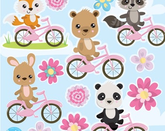 Animal Bicycle clipart commercial use,  vector graphics,  digital clip art,  digital images - CL1260