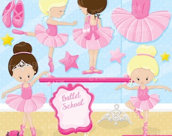 Ballet class clipart commercial use, vector graphics, digital clip art, digital images - CL895