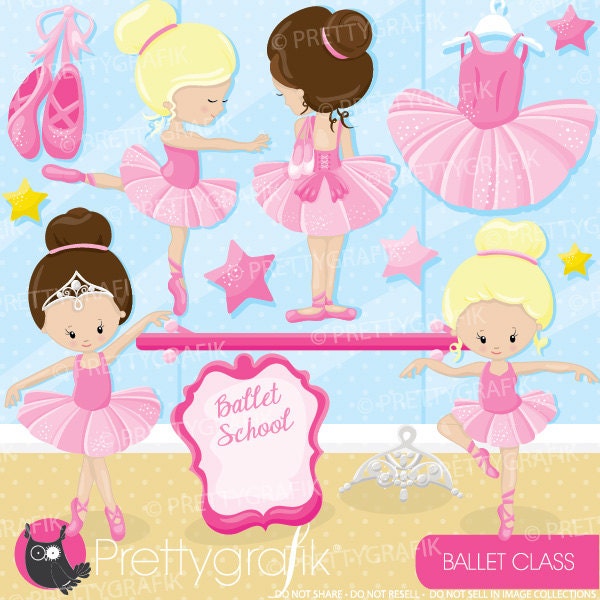 Ballet class clipart commercial use, vector graphics, digital clip art, digital images - CL895