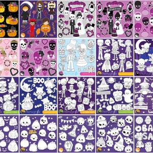 3000 Halloween graphics bundle, Halloween clipart, commercial use, vector graphics, digital images image 3
