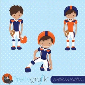 Utilisation commerciale de clipart de football américain, graphiques vectoriels de football, clipart numérique super bowl, images numériques CL1009 image 2