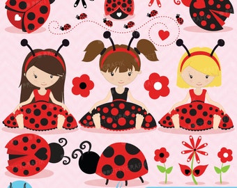 Ladybug clipart commercial use, ladybug vector graphics, digital clip art, digital images - CL617