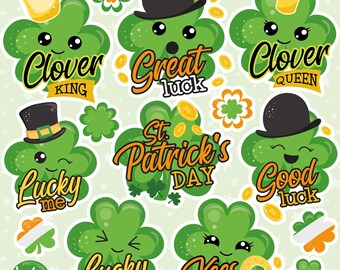 St Patrick's Day Clover, clipart, clipart commercial use,  vector graphics,  clip art, digital images - CL1715