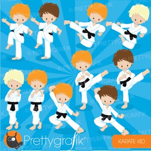 Karate kid clipart commercial use, baby hero vector graphics, digital clip art, digital images CL881 image 2