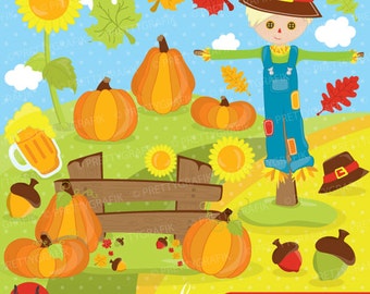 Fall harvest clipart commercial use, fall season vector graphics, digital clip art, digital images - CL692