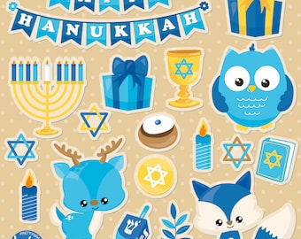 Happy Hanukkah, clipart, clipart commercial use,  vector graphics,  clip art, digital images - CL1502