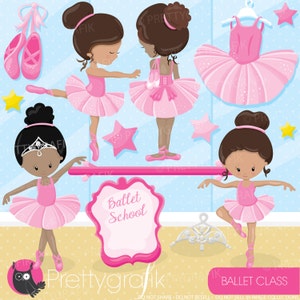 Ballerina ballet class clipart commercial use, vector graphics, digital clip art, digital images CL896 image 1