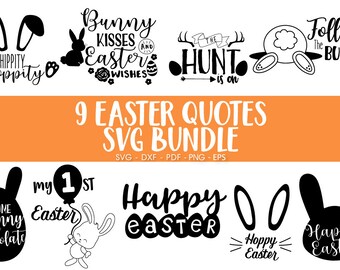 Hoppy Easter SVG pack, SVG files, DXF, clipart commercial use,  clipart, vector graphics, digital images, cutting files