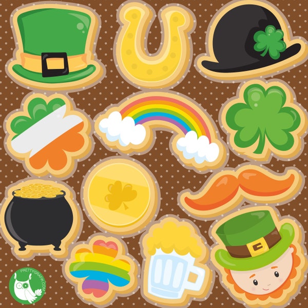St. Patrick's Day Cookies, clipart, clipart commercial use,  vector graphics,  clip art, digital images - CL1707