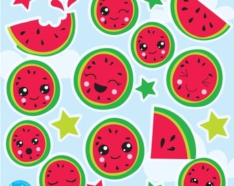 Watermelons clipart commercial use,  vector graphics,  digital clip art,  digital images - CL1255