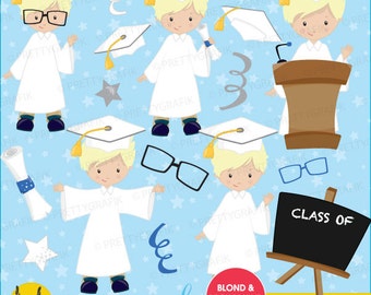 Graduation boys clipart commercial use, vector graphics, digital clip art, digital images - CL666