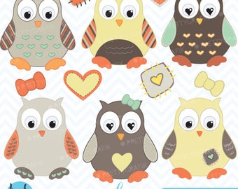 Owl clipart commercial use, vector graphics, digital clip art, digital images  - CL407