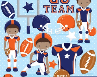 American football clipart commercial use, football vector graphics, super bowl digital clip art, digital images - CL1009