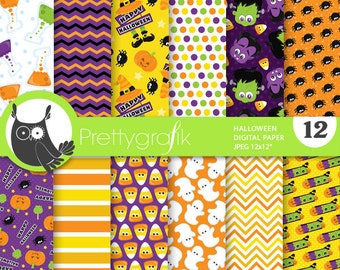 Halloween props 2 digital patterns, commercial use, scrapbook papers, background  - PS755