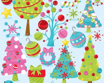 Christmas decorations clipart commercial use, christmas girls vector graphics, digital clip art, digital images  - CL762