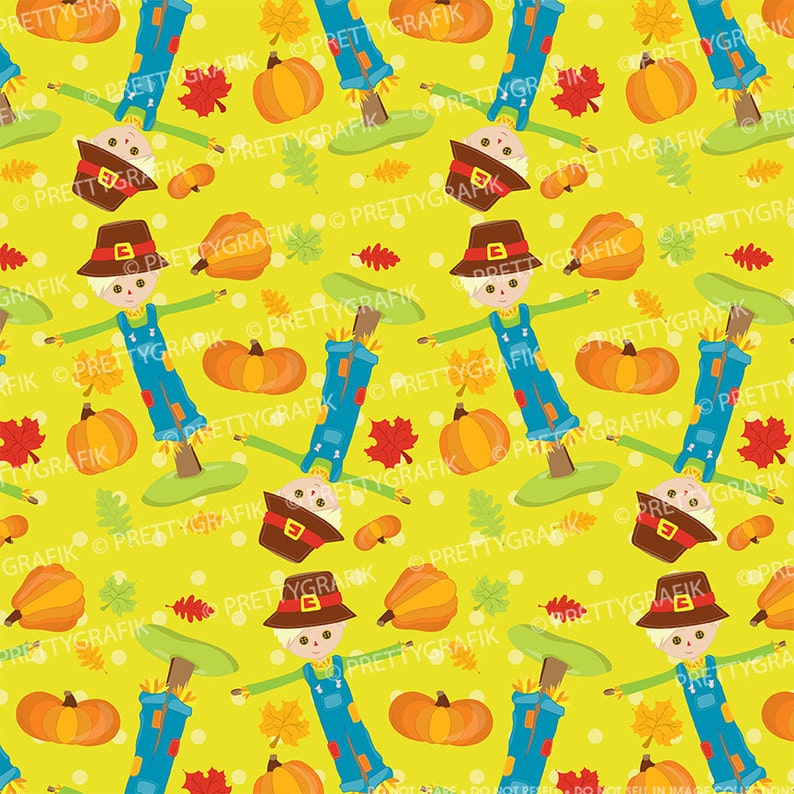 Fall harvest digital patterns, commercial use, scrapbook papers, background PS656 image 3