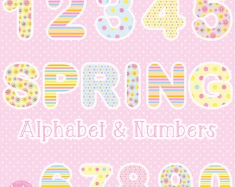 Spring Alphabet, clipart, clipart commercial use,  vector graphics,  clip art, digital images - CL1719