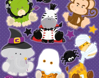 Halloween Animals, clipart, clipart commercial use,  vector graphics,  clip art, digital images - CL1608