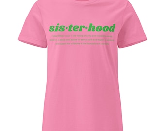 Sisterhood AKA roze en groen basic softstyle-T-shirt dames