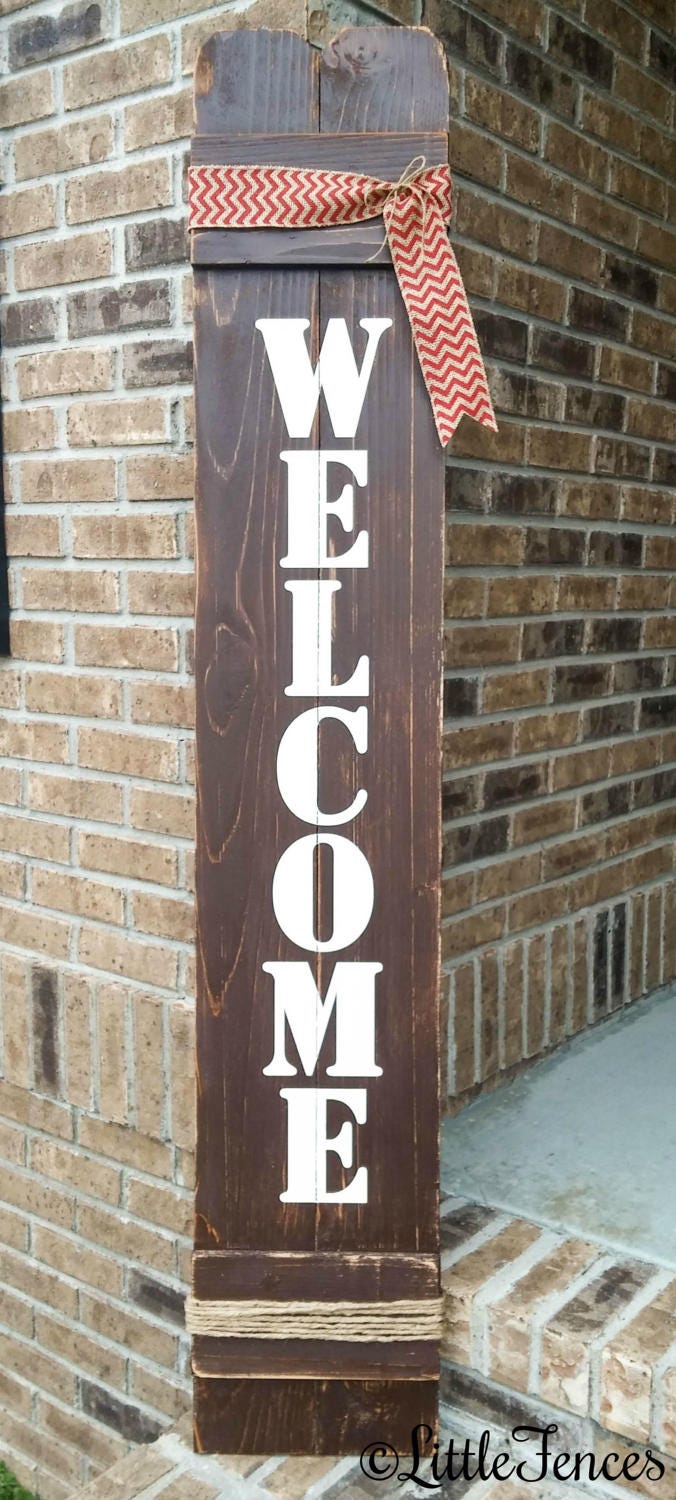 Vertical Sign Outdoor Wood Sign for Front Etsy
