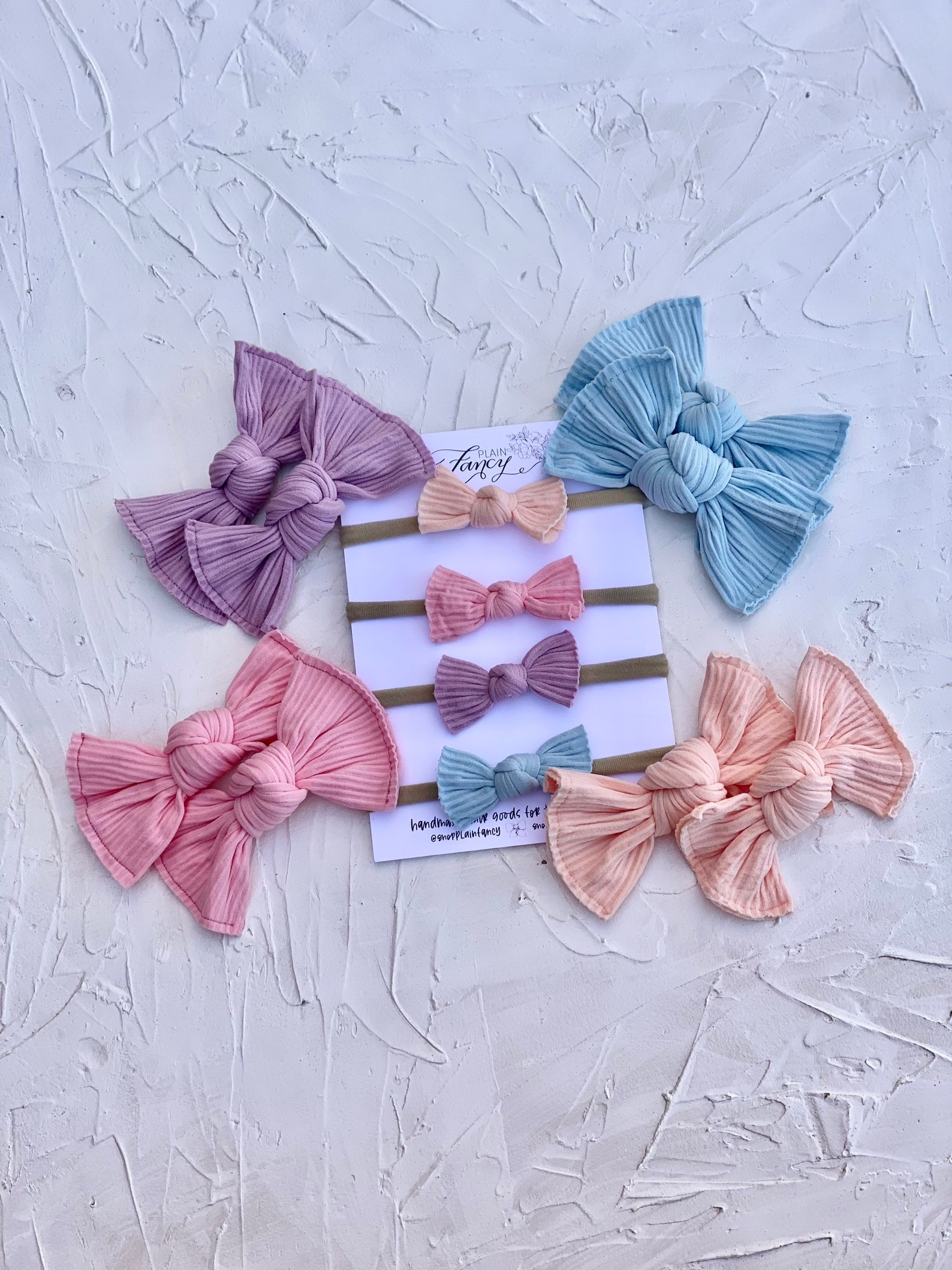 Ribbed Nylon Knot Bows with option Etsy