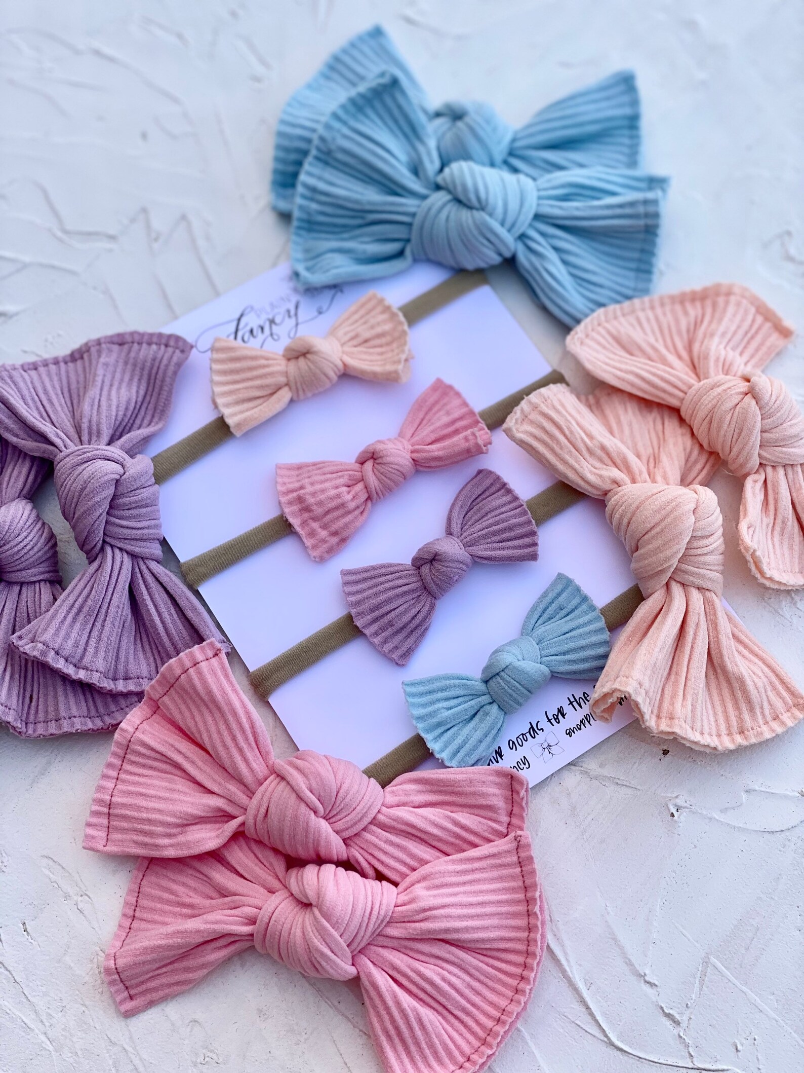 Ribbed Nylon Knot Bows with option Etsy