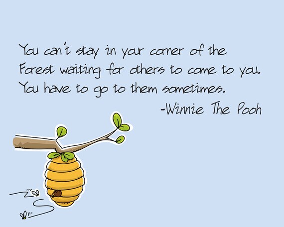 Du Kannst In Deiner Eckewinnie The Pooh Zitat Nicht Bleiben Etsy