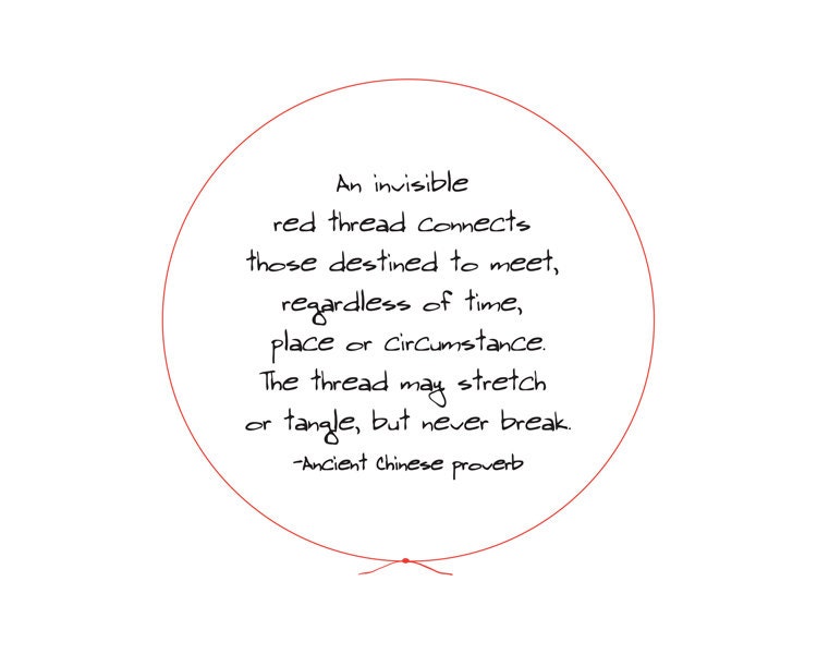 An Invisible Red Thread Adoption Proverb 