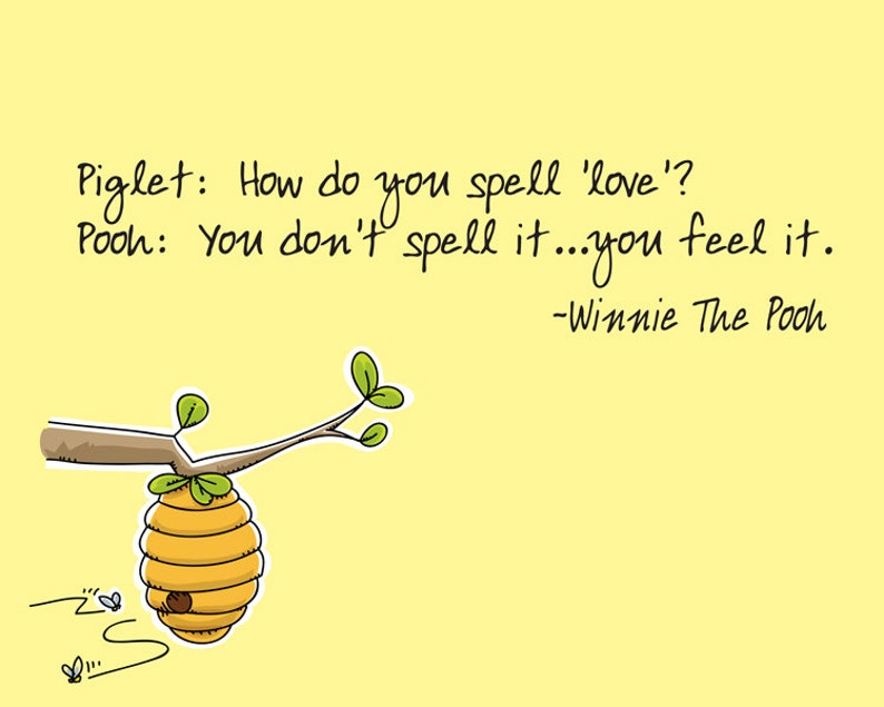 How Do You Spell Love Winnie the Pooh Quote Etsy