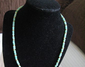 Peruvian Opal 18K Yellow Gold 19.5 Inch Necklace With Ruby Drop