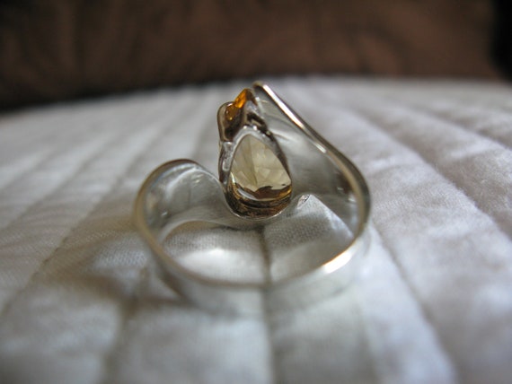 Citrine .925 Silver Size 7 Ring 4 Carats 6 Grams - image 7