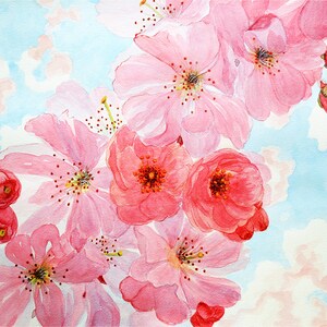 Peinture à l'aquarelle - Fleurs de printemps, Nature morte à la Maison