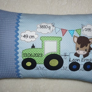 Birth pillow, name pillow, personalized pillow gift baptism, birth cover & insert 30 x 45 cm image 10