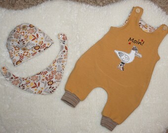 Premature baby, Newborn, Baby Romper, Hat & Scarf Size 44/50, Knitted Jersey, Birth Gift, Baby Shower, Homecoming Set, Reborn