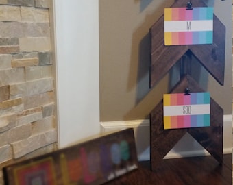 5-7 Day Turnaround - Stained Consultant sign w/ Chevron Arrows - Hang size, style, & price tags - Pallet Art - Reduced Cost