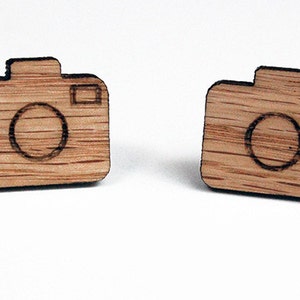 Camera cuff links, wood camera cuff links, photo cuff links, photography cuff links, wood cuff links, christmas gift, groomsmen gift image 2