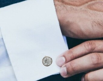 Silver Druzy Cuff Links | Cuff Links For Groom | Wedding Cufflinks | Groomsmen Cufflinks | Gift For Men | Hipster Men's Jewelry