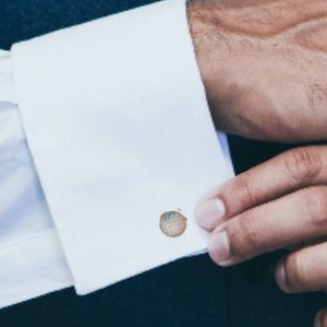 Green Dragon Cufflinks | Round Silver Cufflinks | Glass Cufflinks | Graduation Gifts | Mens Accessories
