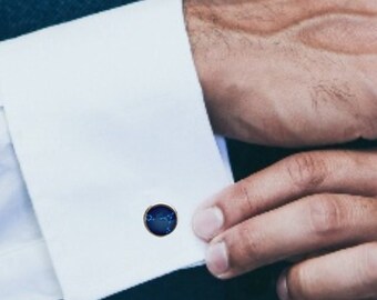 Pisces Cufflinks | Zodiac Sign Cufflinks | Celestial Cuff Links | Silver Cuff Links | Round Cuff Links | Suit Accessories