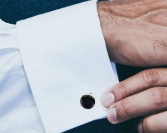 Agate Cufflink | Mens Silver Cufflinks | Gemstone Cufflinks | Fathers Day Gift | Mens Accessories