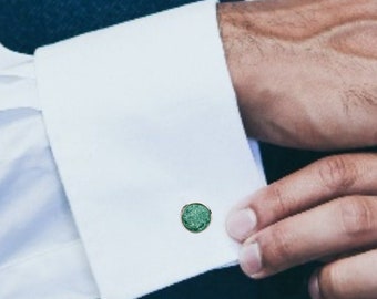 Mint Green Druzy Cuff Links | Cuff Links For Groom | Wedding Cufflinks | Groomsmen Cufflinks | Gift For Men | Hipster Men's Jewelry