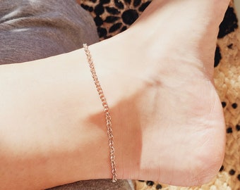 Silver Chain Anklet | Chain Ankle Bracelet | Chain Bracelet | Simple Anklet | Minimalist Anklet