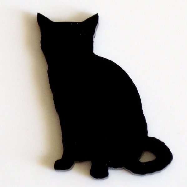 Black cat brooch
