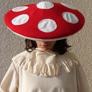 Mushroom headpiece with dots for toddlers, kids and adults image 1