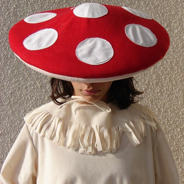 Mushroom headpiece  with dots for toddlers, kids and adults